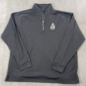 Army Mens Black XXL 1995 Logo Cutter & Buck Adapt Eco Knit Quarter Zip Pullover‎